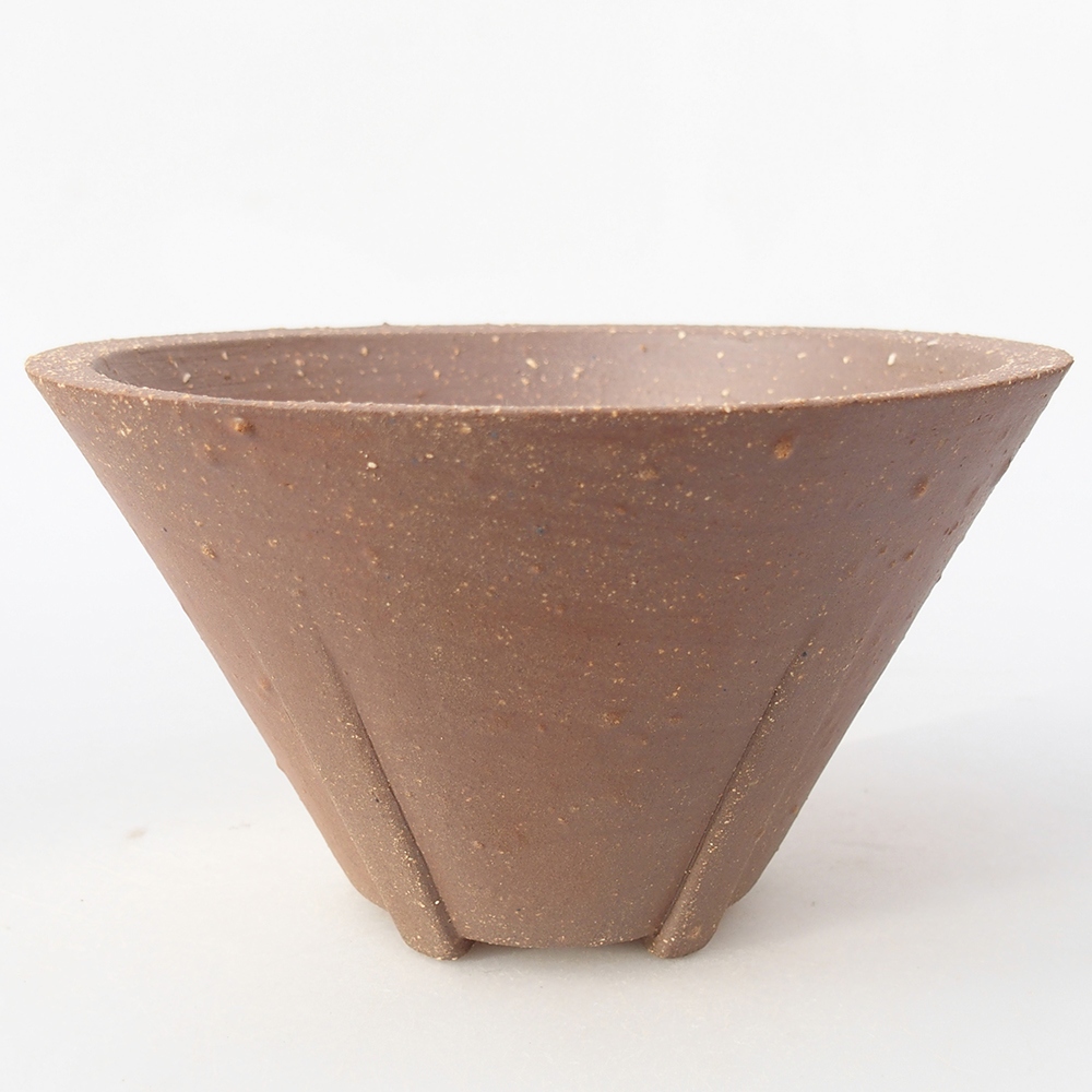 Ceramic bonsai bowl 15 x 15 x 9 cm, brown