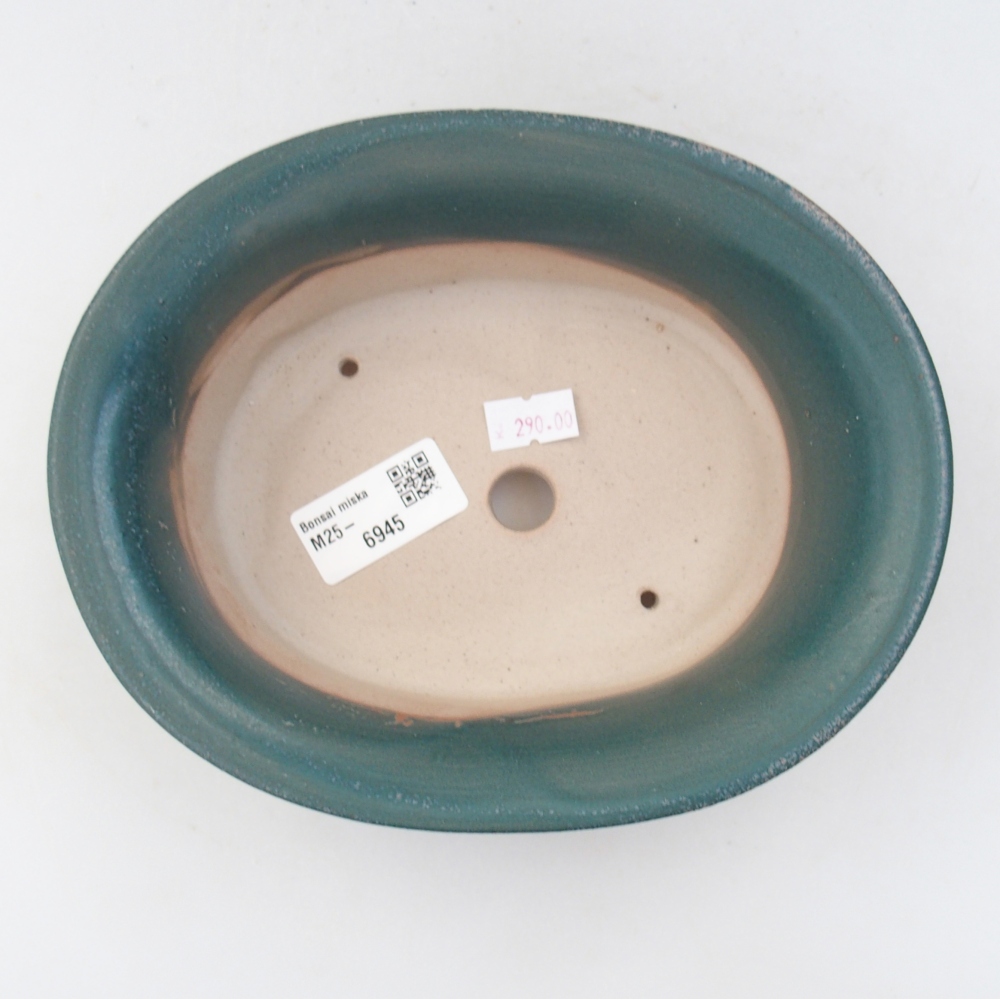 Ceramic bonsai bowl 19,5 x 15,5 x 6,5 cm, colour blue