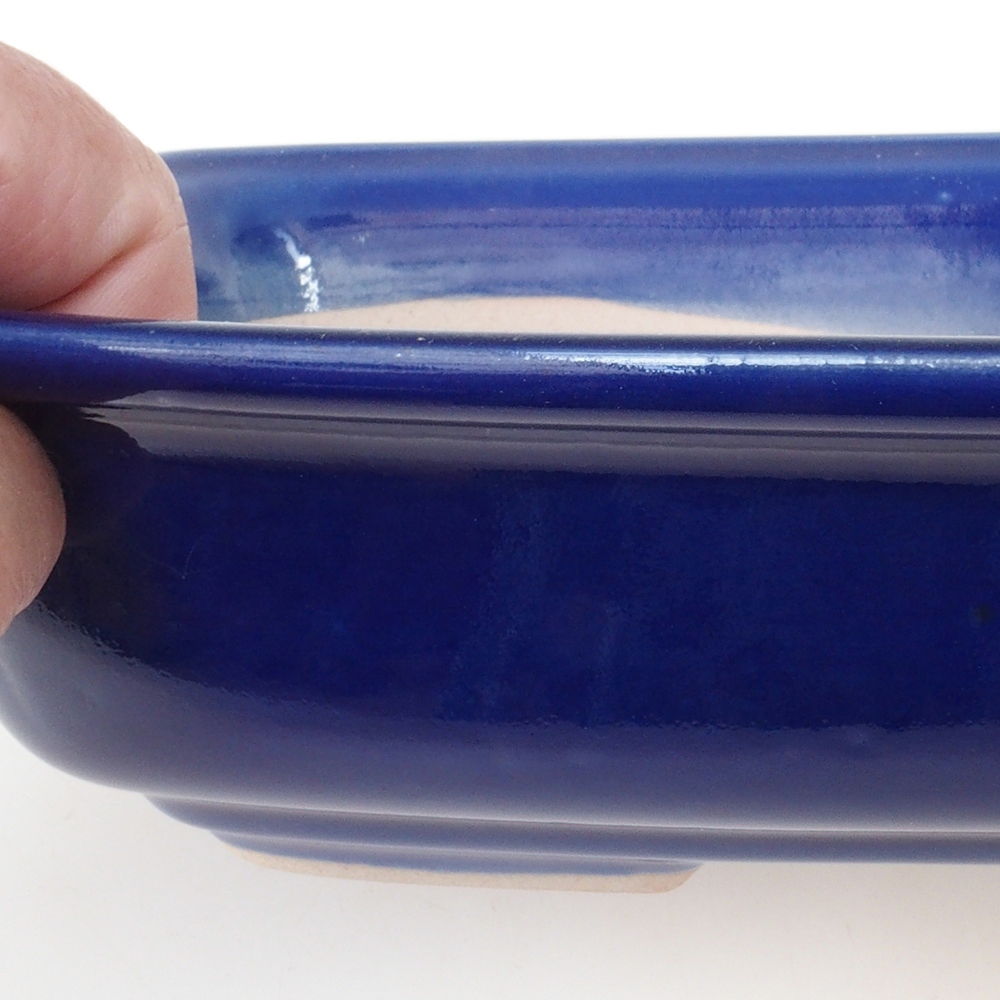 Bonsai bowl H08 - 25 x 19.5 x 6 cm. - blue