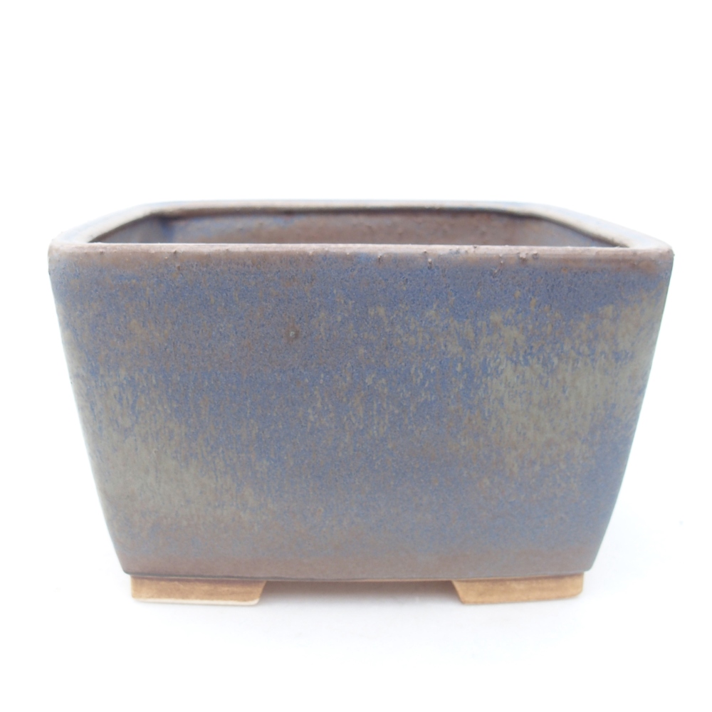 Ceramic bonsai bowl 16 x 16 x 10 cm, colour blue