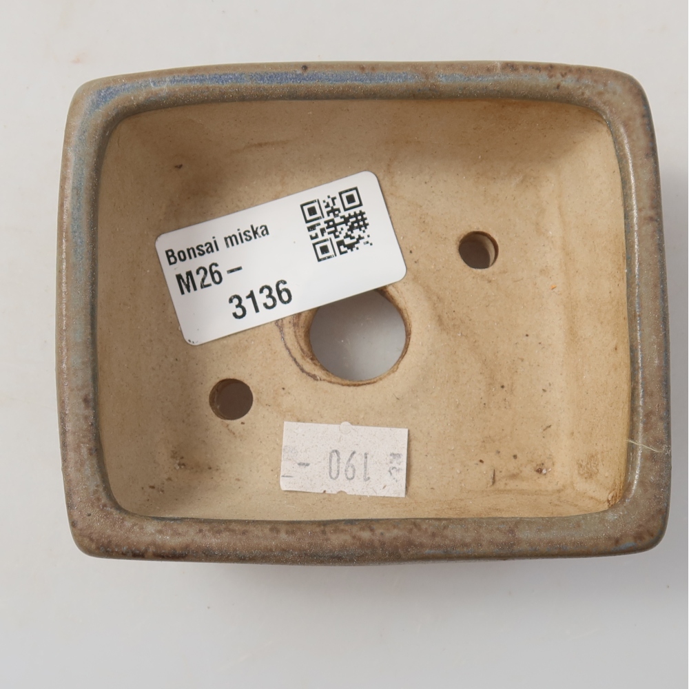 Ceramic bonsai bowl 9,5 x 7,5 x 3,5 cm, colour blue