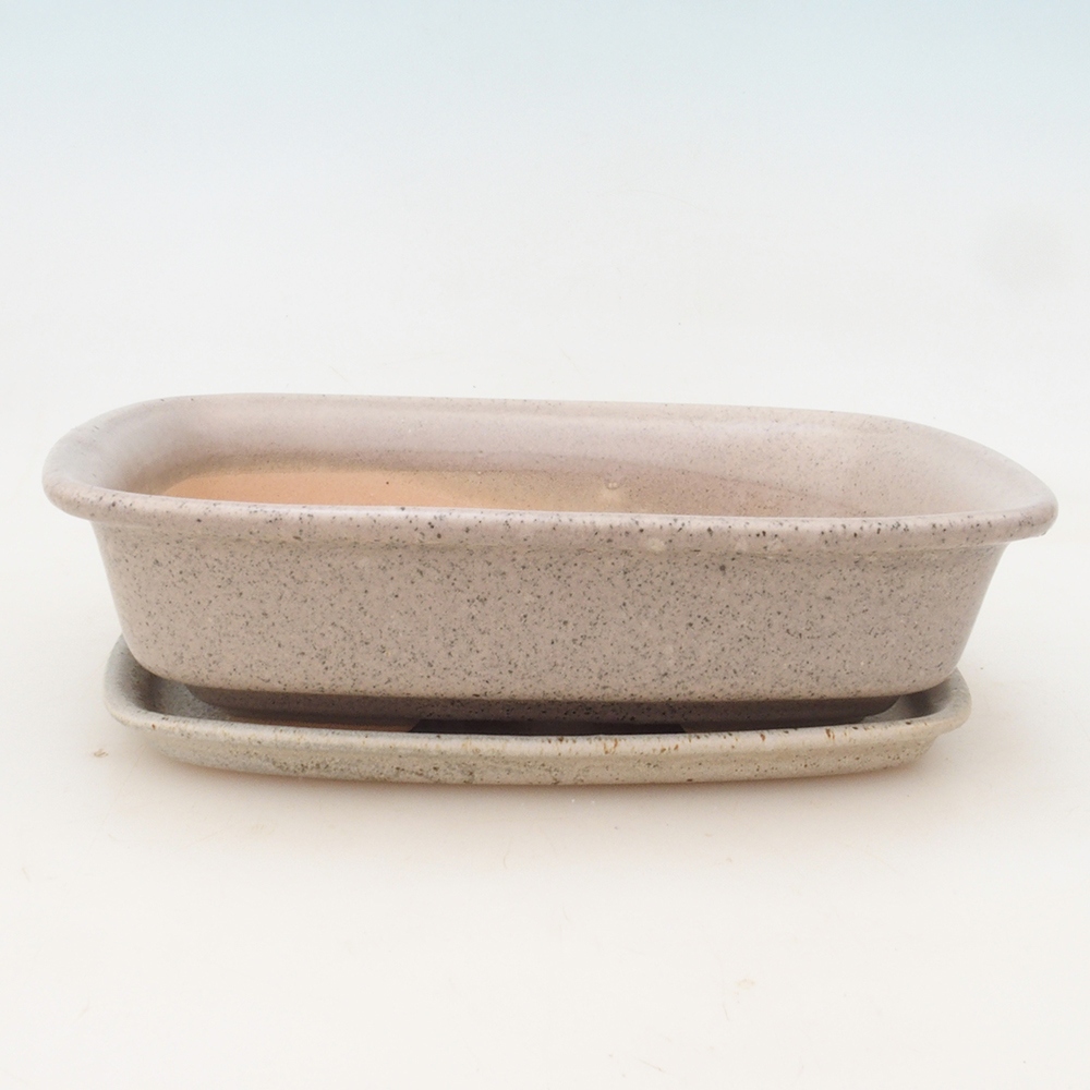 Bonsai bowl + saucer H02 - beige