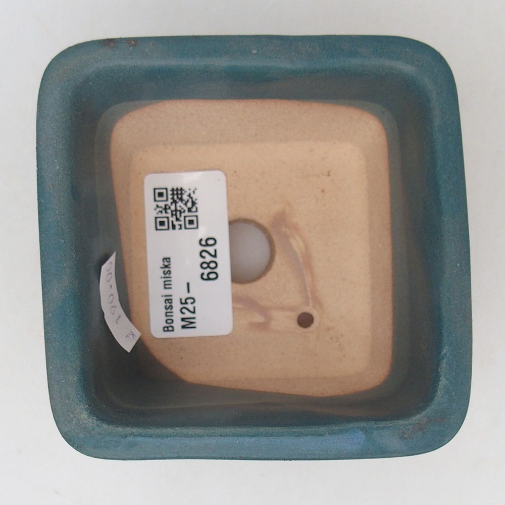 Ceramic bonsai bowl 8,5 x 8,5 x 5 cm, colour blue