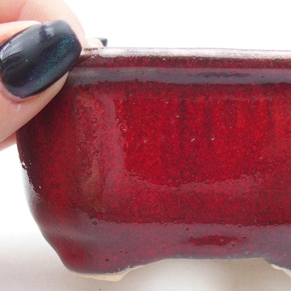 Mini bonsai bowl 9 x 7 x 3,5 cm, colour red