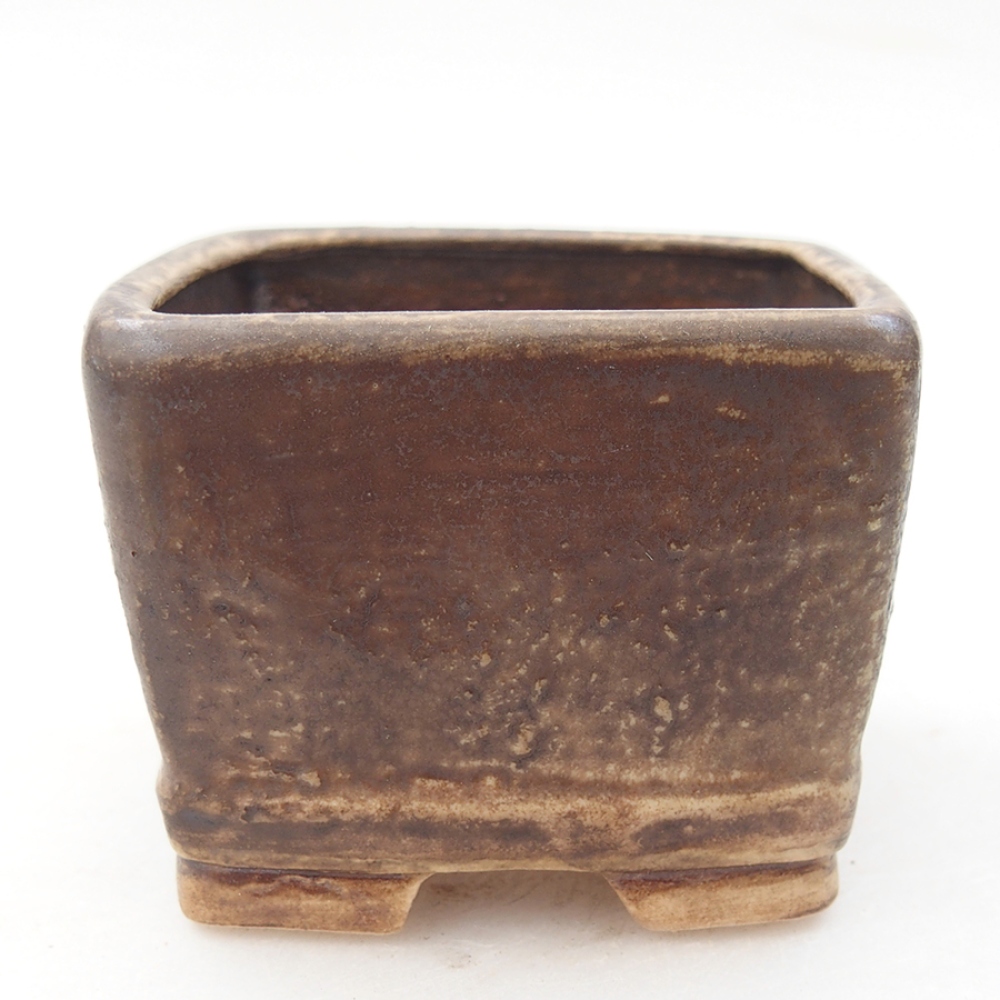 Ceramic bonsai bowl 6 x 6 x 4,5 cm, color brown