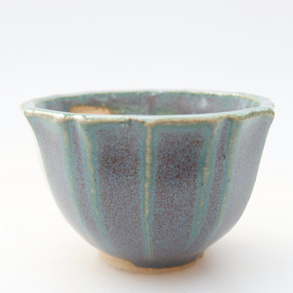 Ceramic bonsai pot, 5.5 x 5.5 x 3.5 cm, gray