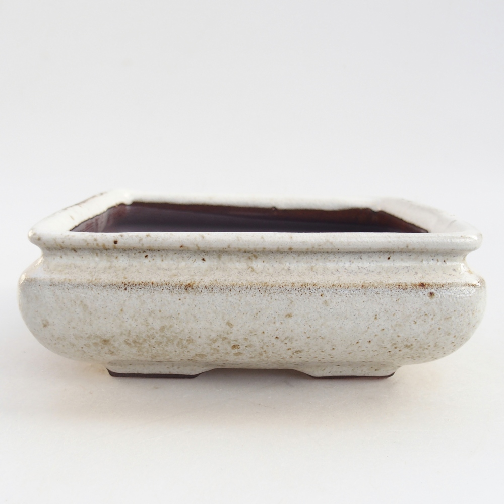 Ceramic bonsai bowl 15,5 x 15,5 x 6 cm, white