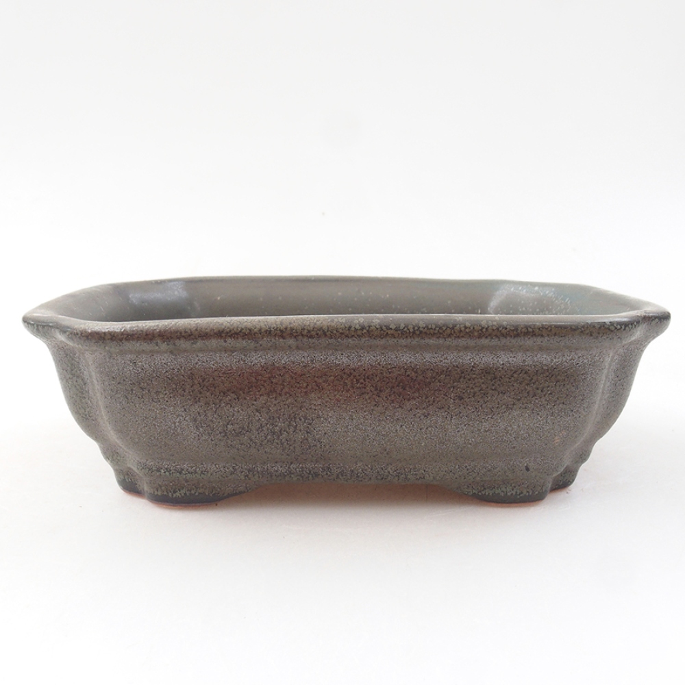 Ceramic bonsai bowl 16 x 12 x 5 cm, color gray