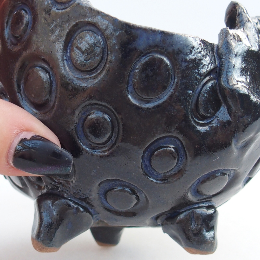 Ceramic Shell 10 x 9,5 x 8 cm , colour blue