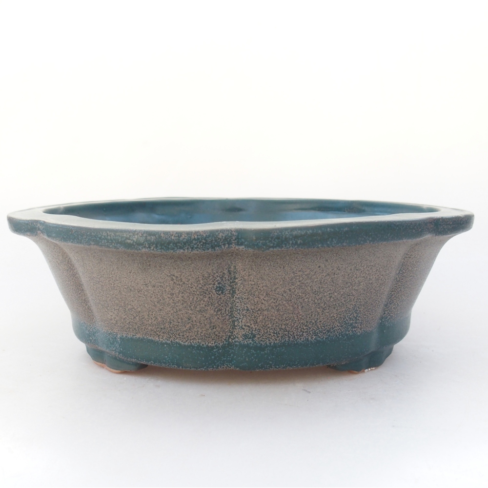 Ceramic bonsai bowl 26 x 26 x 8 cm, colour blue