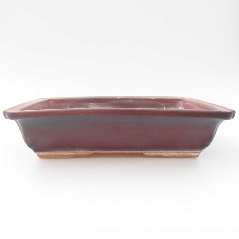 Ceramic bonsai bowl 17,5 x 13 x 4 cm, color pink
