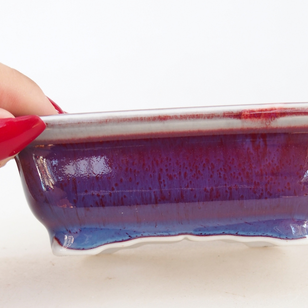 Mini bonsai bowl 10 x 8 x 3,5 cm, colour purple