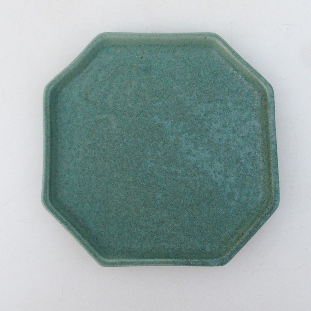 Ceramic bowl H13 -12 x 12 x 1 cm - green