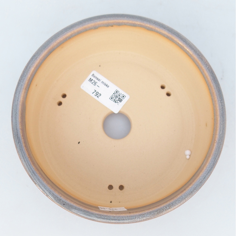 Ceramic bonsai bowl 16 x 16 x 5,5 cm, grey