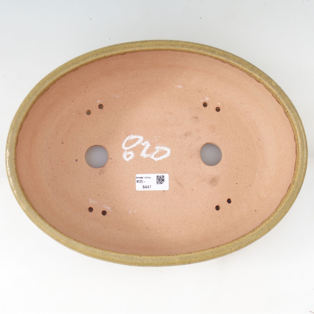 Bonsai bowl 33 x 25 x 8,5 cm , colour yellow
