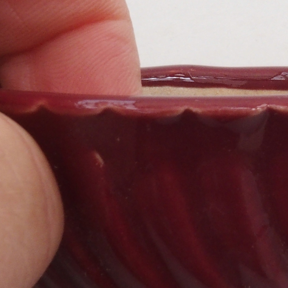 Mini bonsai bowl 5 x 5 x 2,5 cm, color burgundy