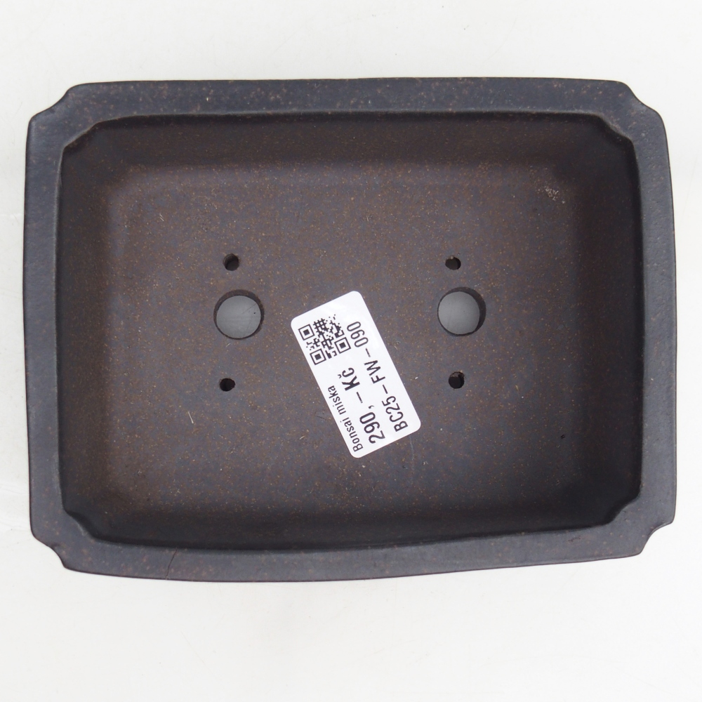 Ceramic bonsai bowl 15 x 11,5 x 5 cm, colour brownish ochre