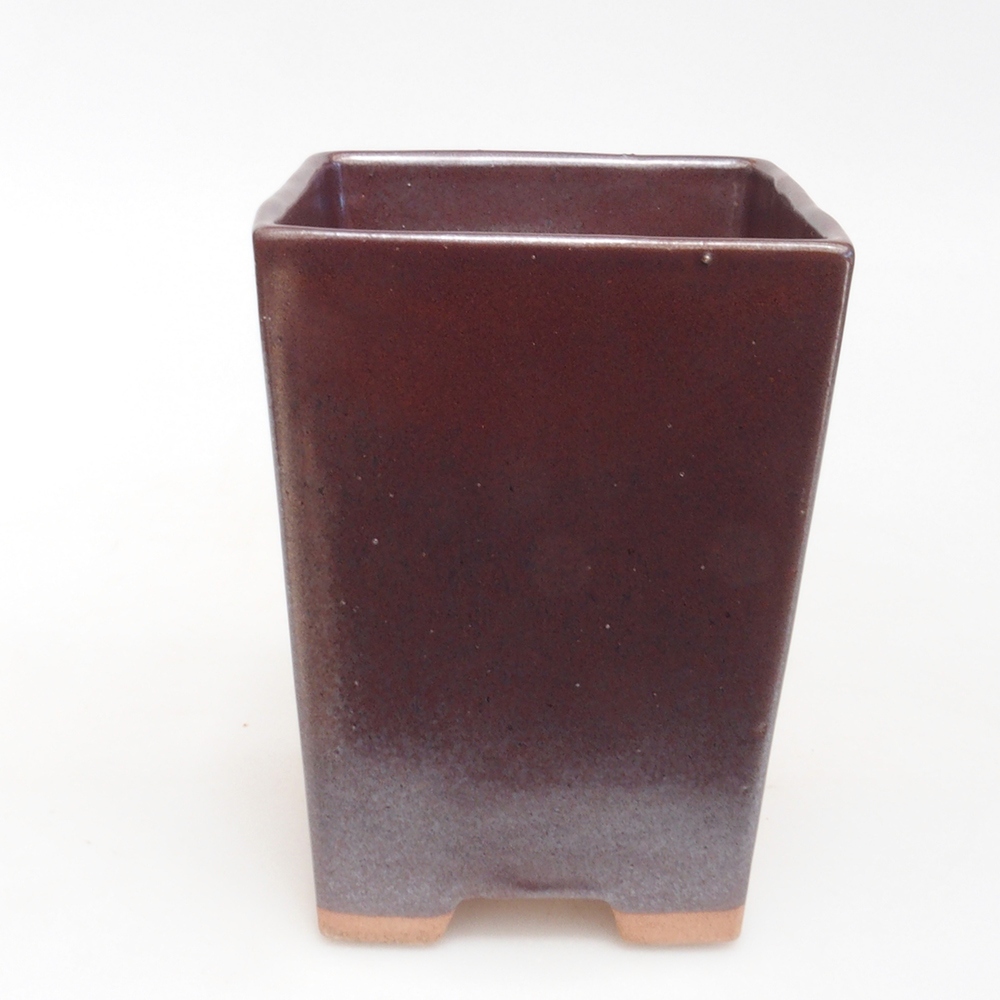 Ceramic bonsai bowl 9 x 9 x 12 cm, color brown