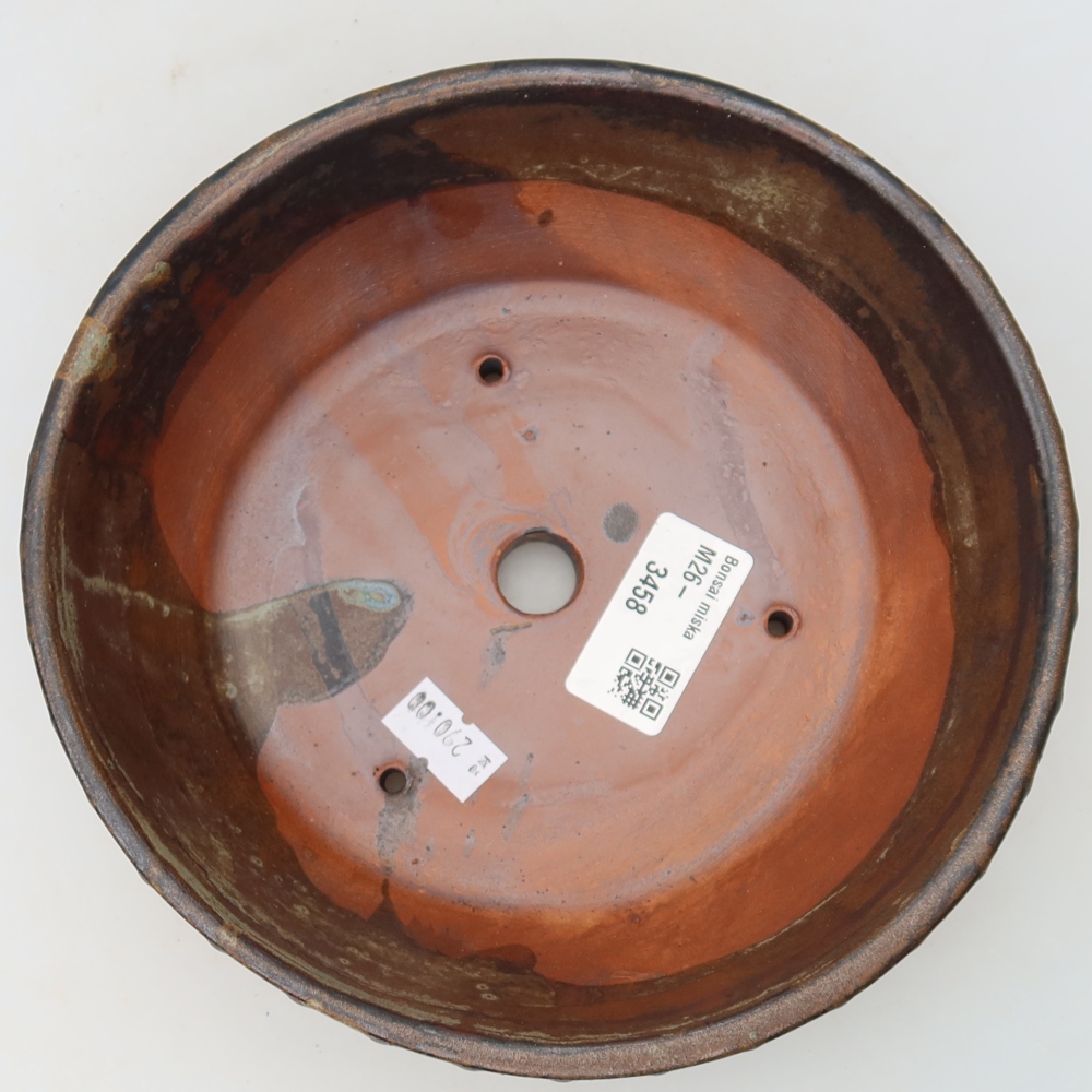 Ceramic bonsai bowl 18 x 18 x 5,5 cm, brown