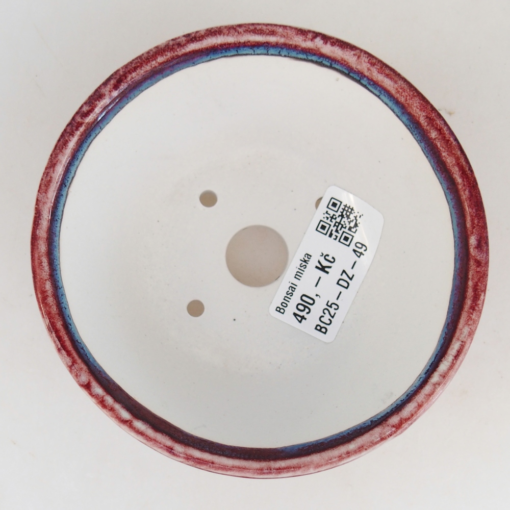 Ceramic bonsai bowl 10,5 x 10,5 x 5 cm, colour burgundy
