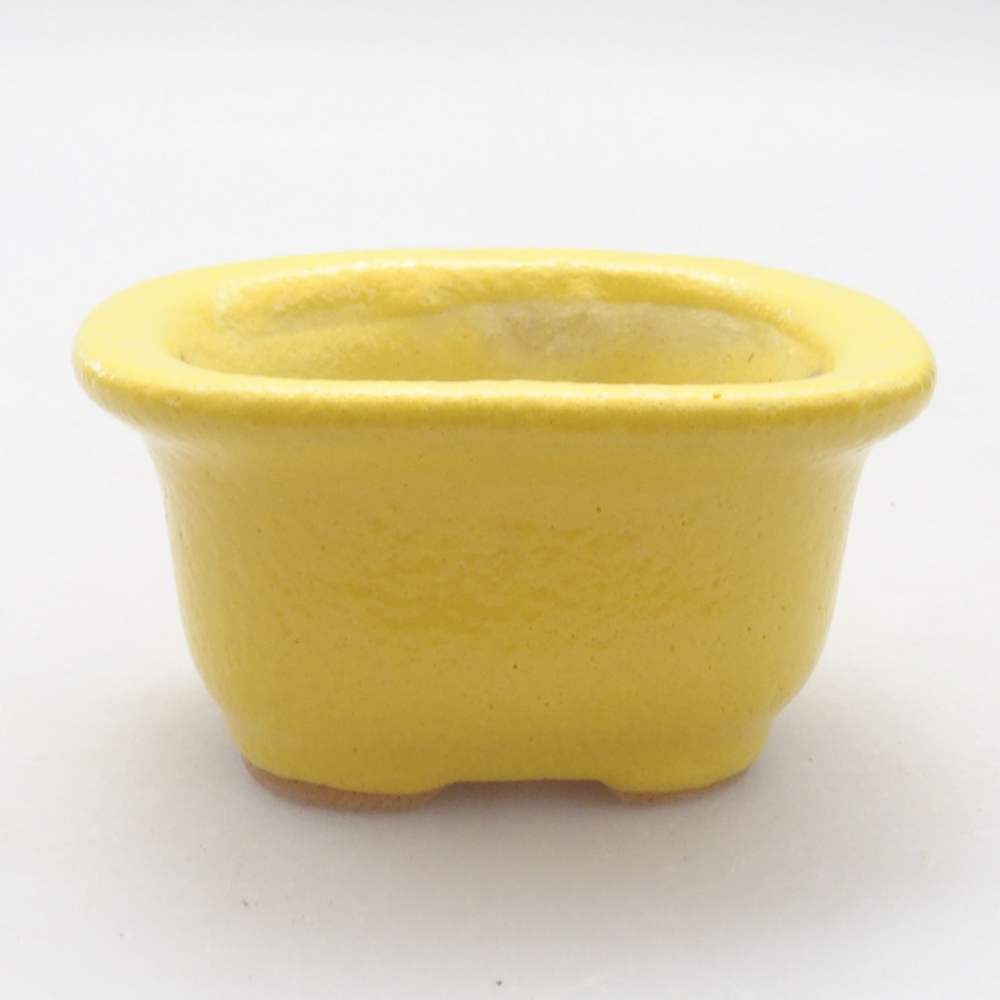 Ceramic bonsai bowl 5,5 x 4,5 x 3 cm, yellow