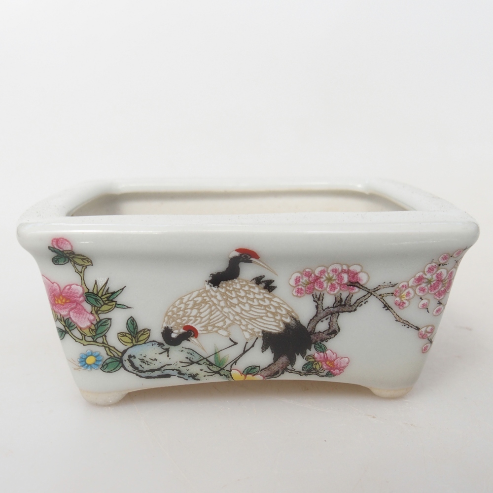 Mini bonsai bowl 8 x 6,5 x 3,5 cm, white