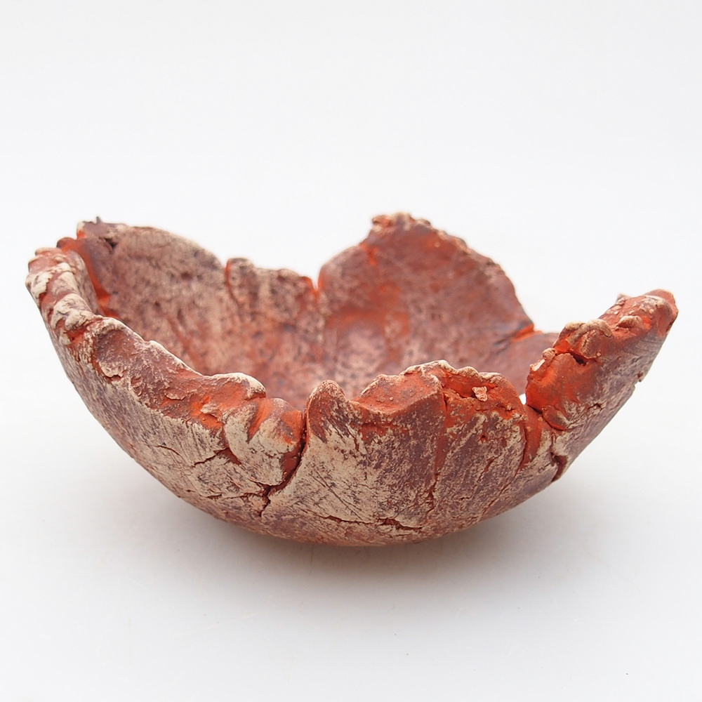 Ceramic shell 9,5 x 9 x 4 cm , colour orange