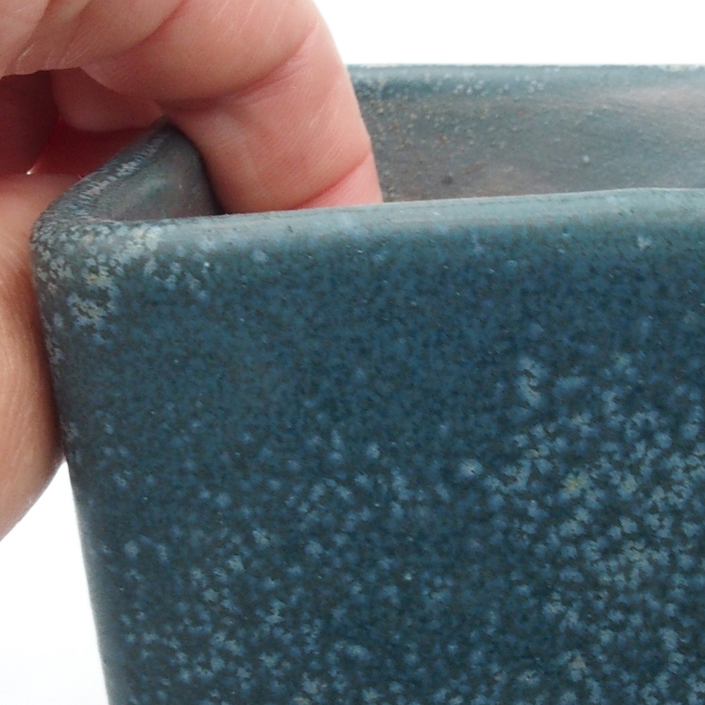 Ceramic bonsai bowl 8,5 x 8,5 x 10,5 cm, color blue