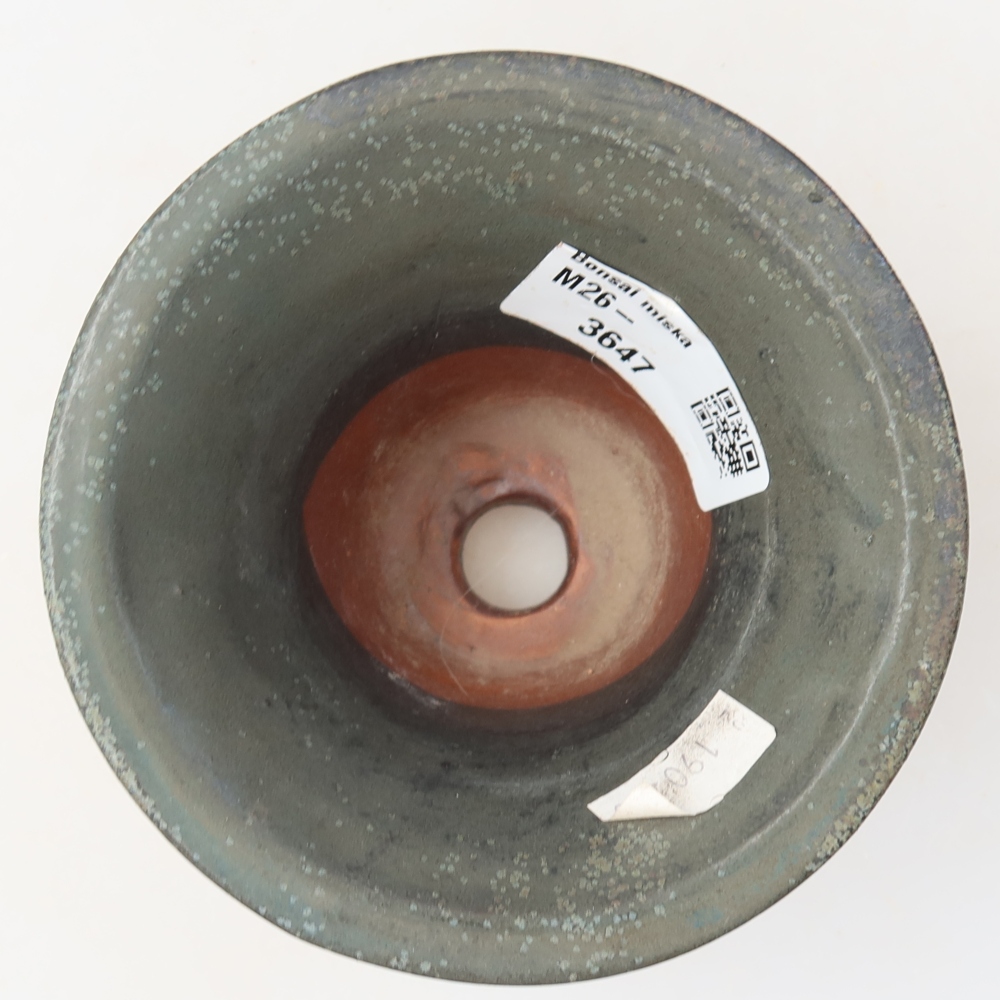 Ceramic bonsai pot, 10.5 x 10.5 x 7 cm, gray