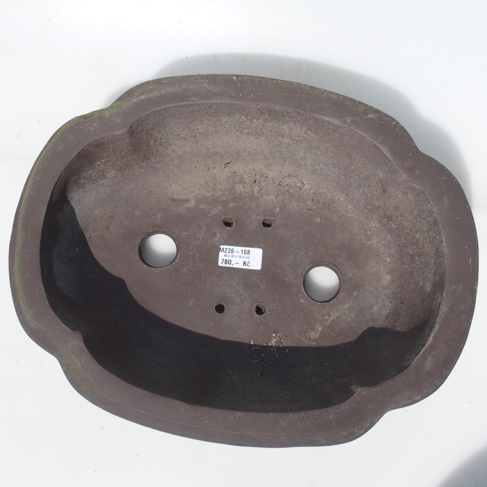 Bonsai bowl 40 x 32 x 10,5 cm birch brown