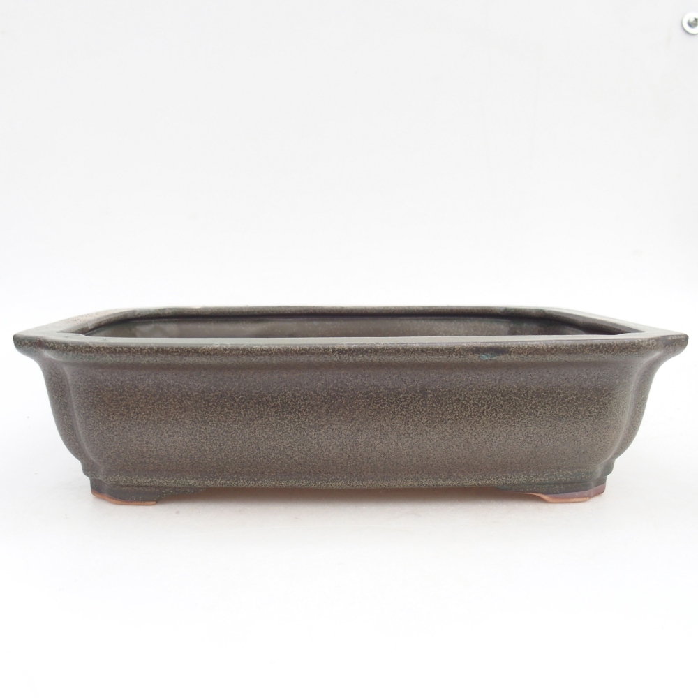 Ceramic bonsai bowl 27,5 x 22 x 7 cm, grey