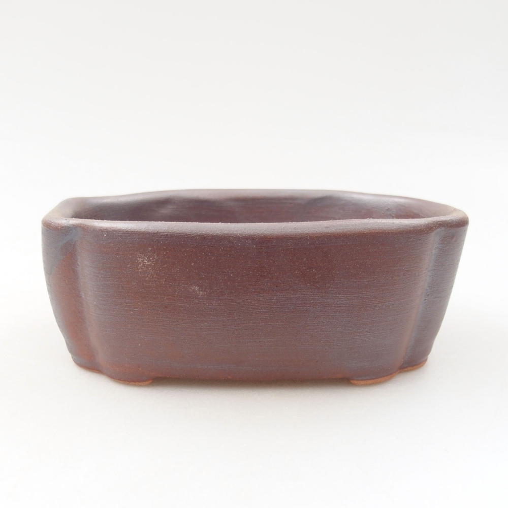 Ceramic bonsai bowl 12 x 9 x 4,5 cm, color metallic