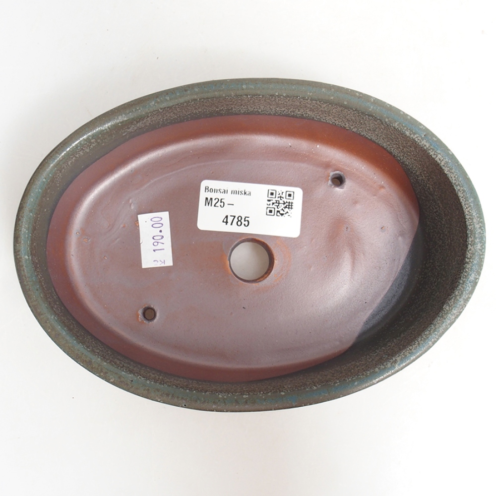 Ceramic bonsai bowl 16,5 x 11 x 4 cm, color gray