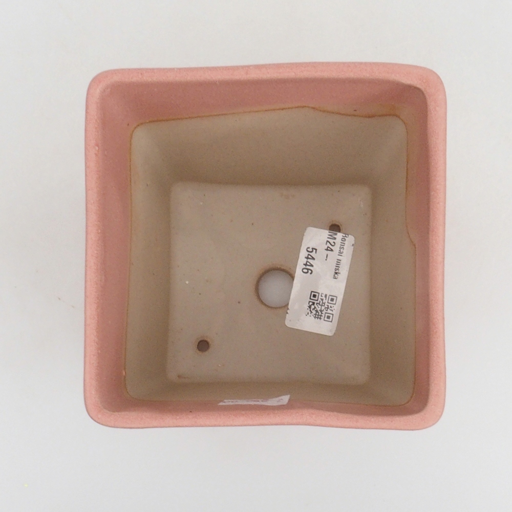 Ceramic bonsai bowl 10,5 x 10,5 x 10,5 cm, color pink