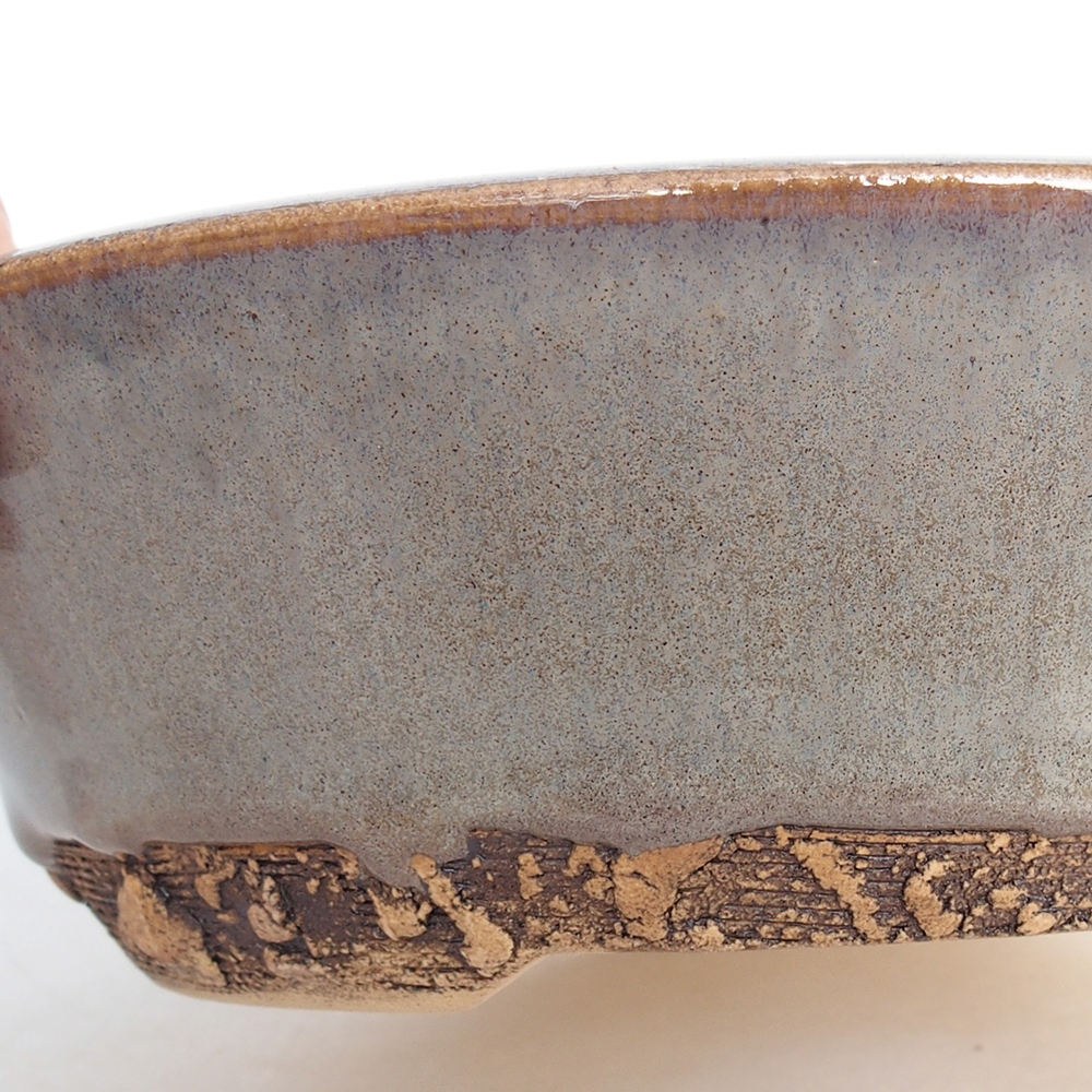 Ceramic bonsai bowl 18 x 18 x 5 cm, grey