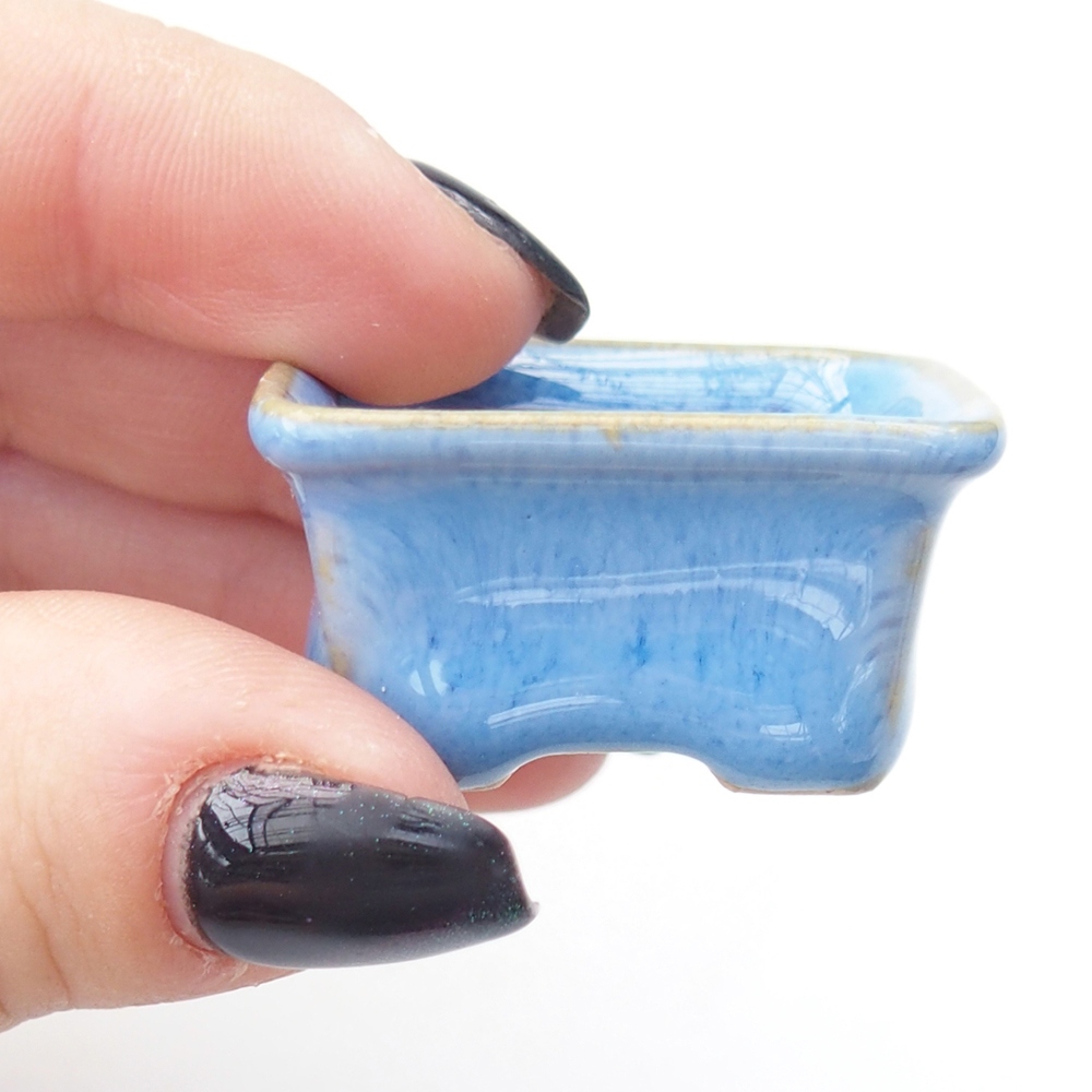 Mini bonsai bowl 3 x 2,5 x 2 cm, colour blue