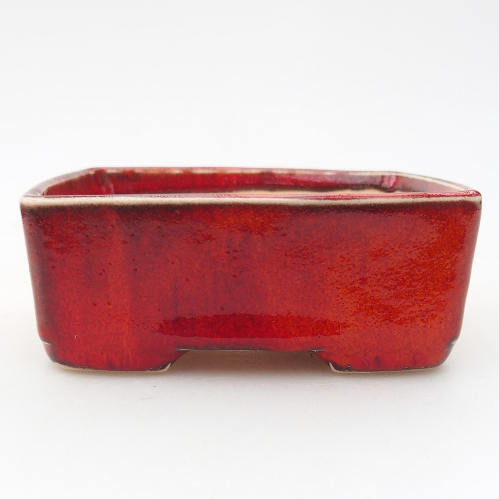 Mini bonsai bowl 9 x 7,5 x 3,5 cm, colour red