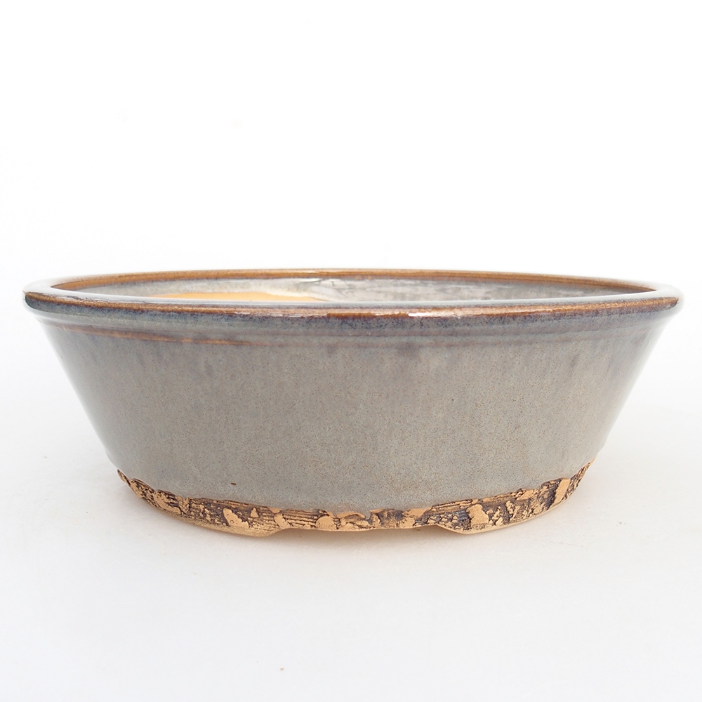 Ceramic bonsai bowl 20 x 20 x 6,5 cm, grey