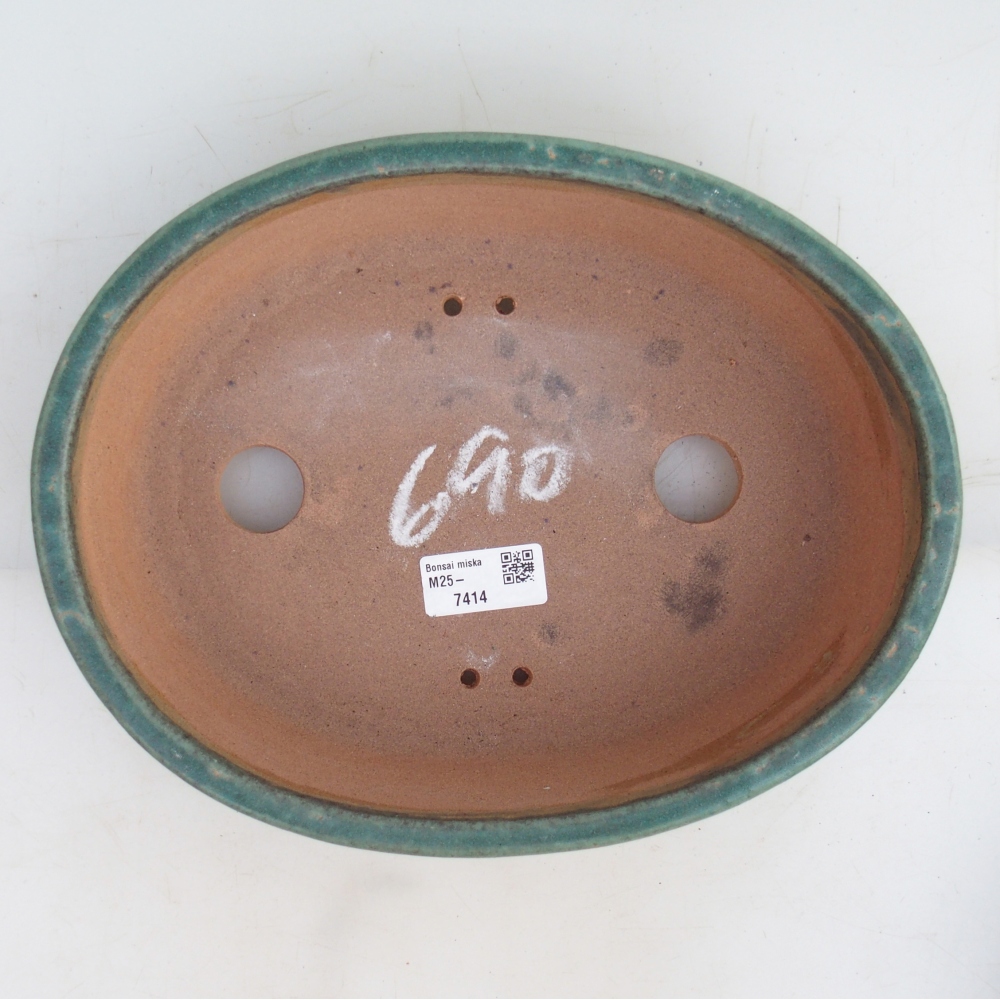 Bonsai bowl 26,5 x 21 x 7,5 cm , colour green