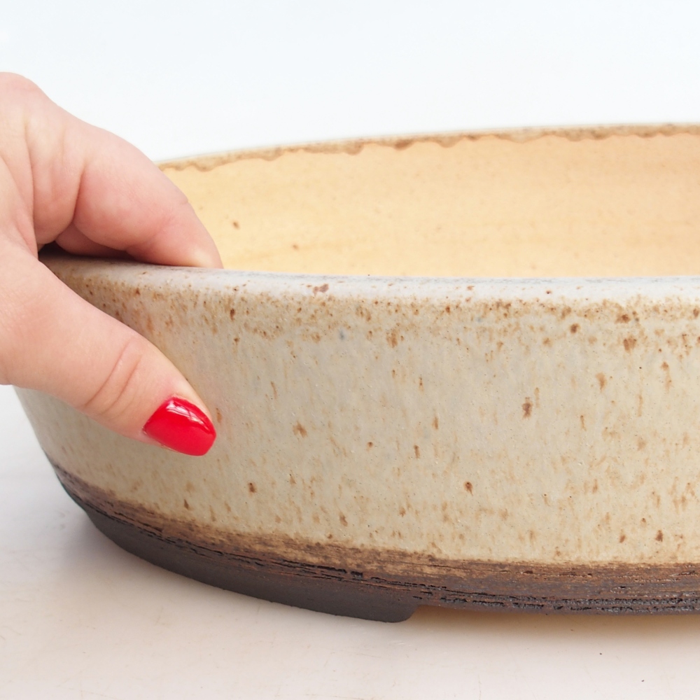 Bonsai bowl 39 x 31 x 8 cm , colour beige