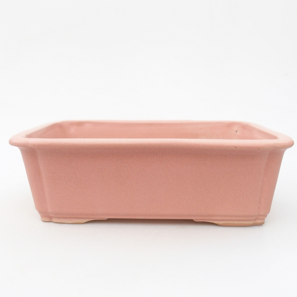 Ceramic bonsai bowl 20,5 x 15 x 6 cm, color pink