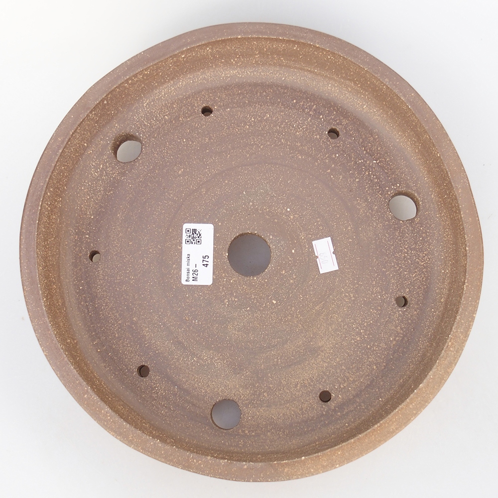 Ceramic bonsai bowl 27,5 x 27,5 x 6,5 cm, brown