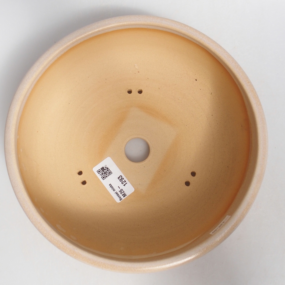 Ceramic bonsai bowl 21 x 21 x 7 cm, colour beige