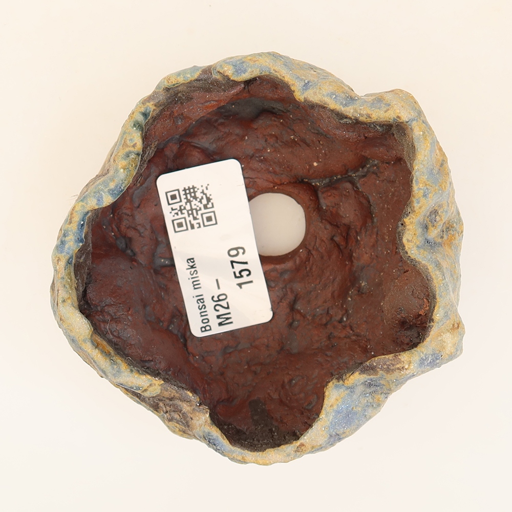 Ceramic Eggshell  7.5 x 7 x 5.5 cm, blue