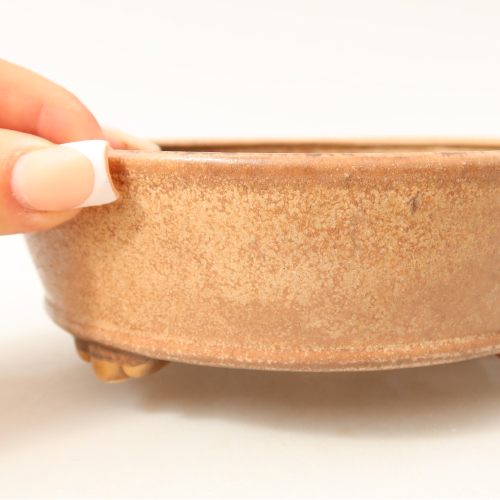 Ceramic bonsai bowl 15,5 x 15,5 x 5 cm, pink