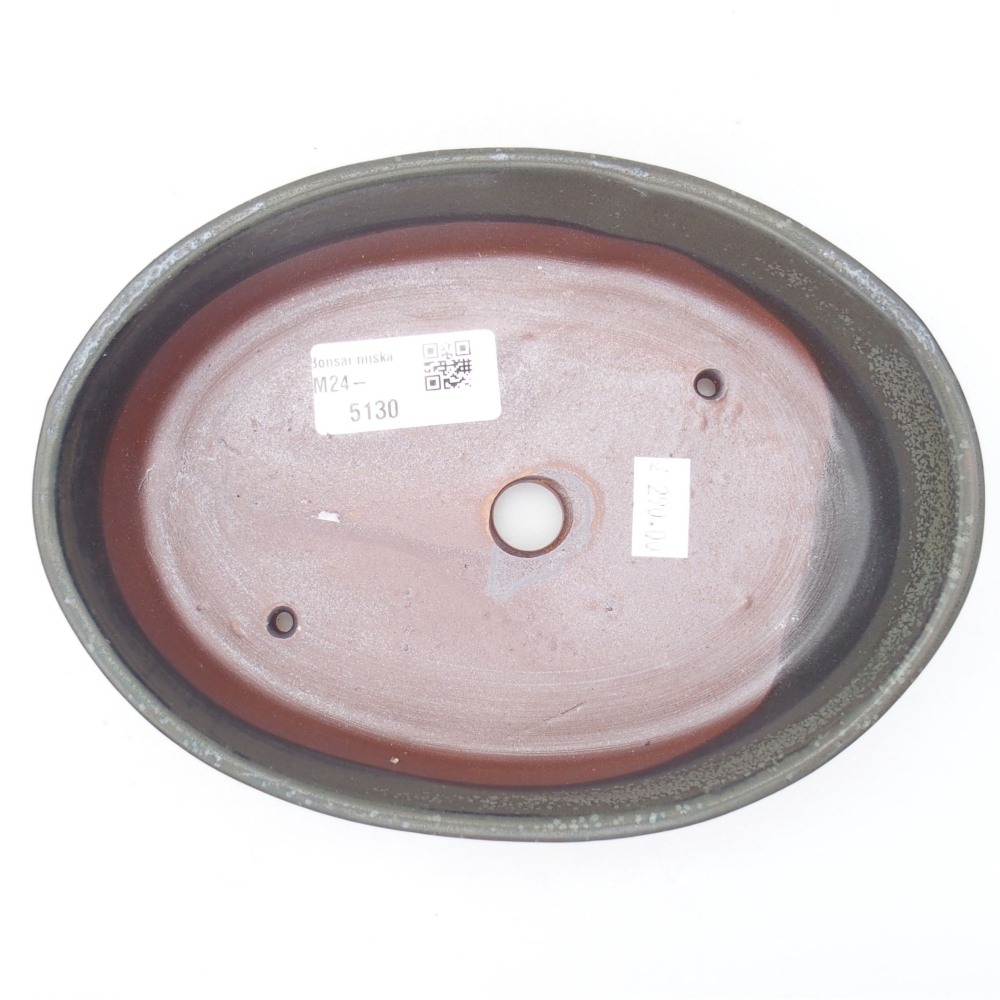 Ceramic bonsai bowl  18,5 x 13,5 x 4,5 cm, color gray