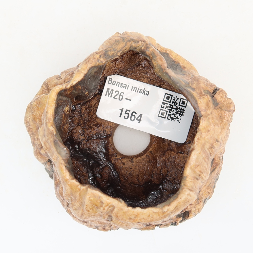 Ceramic Eggshell  6 x 4.5 x 5.5 cm, brown