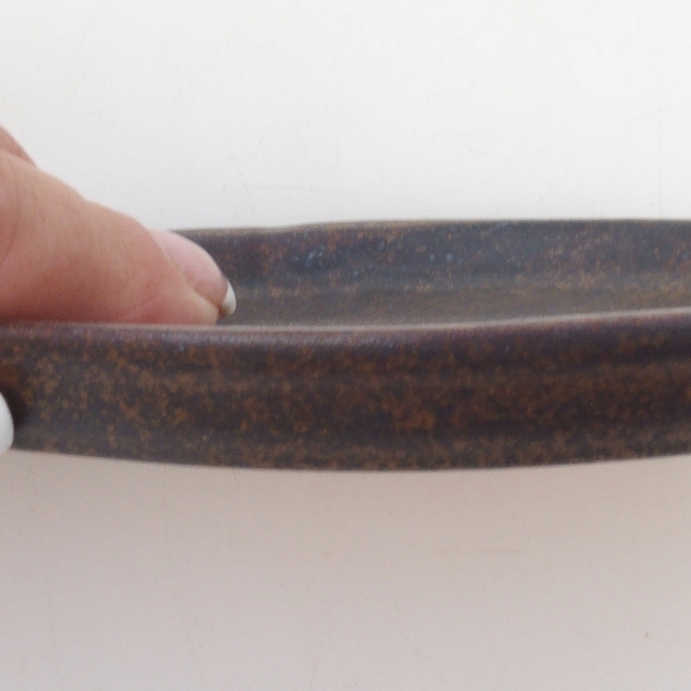 Ceramic bowl H05 -11 x 8.5 x 1 cm - brown