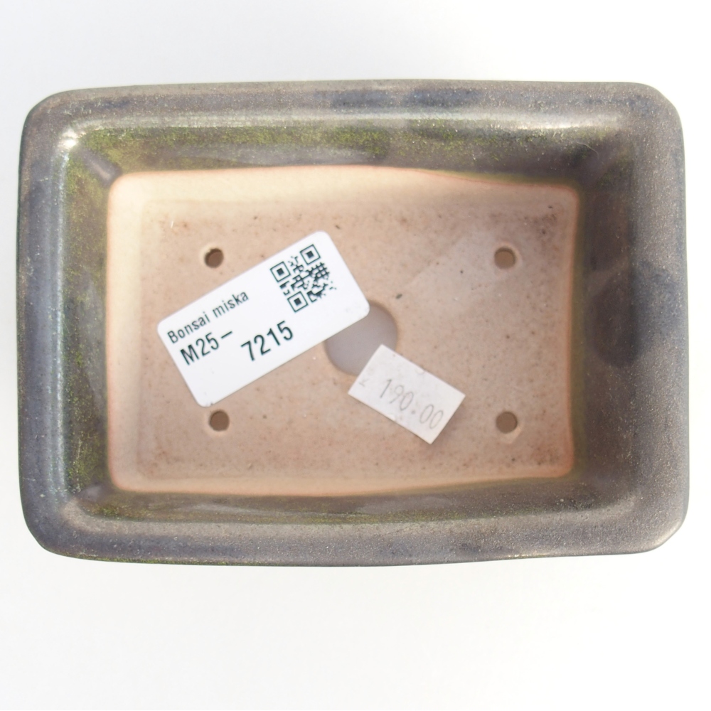 Ceramic bonsai bowl 11,5 x 8,5 x 4,5 cm, grey