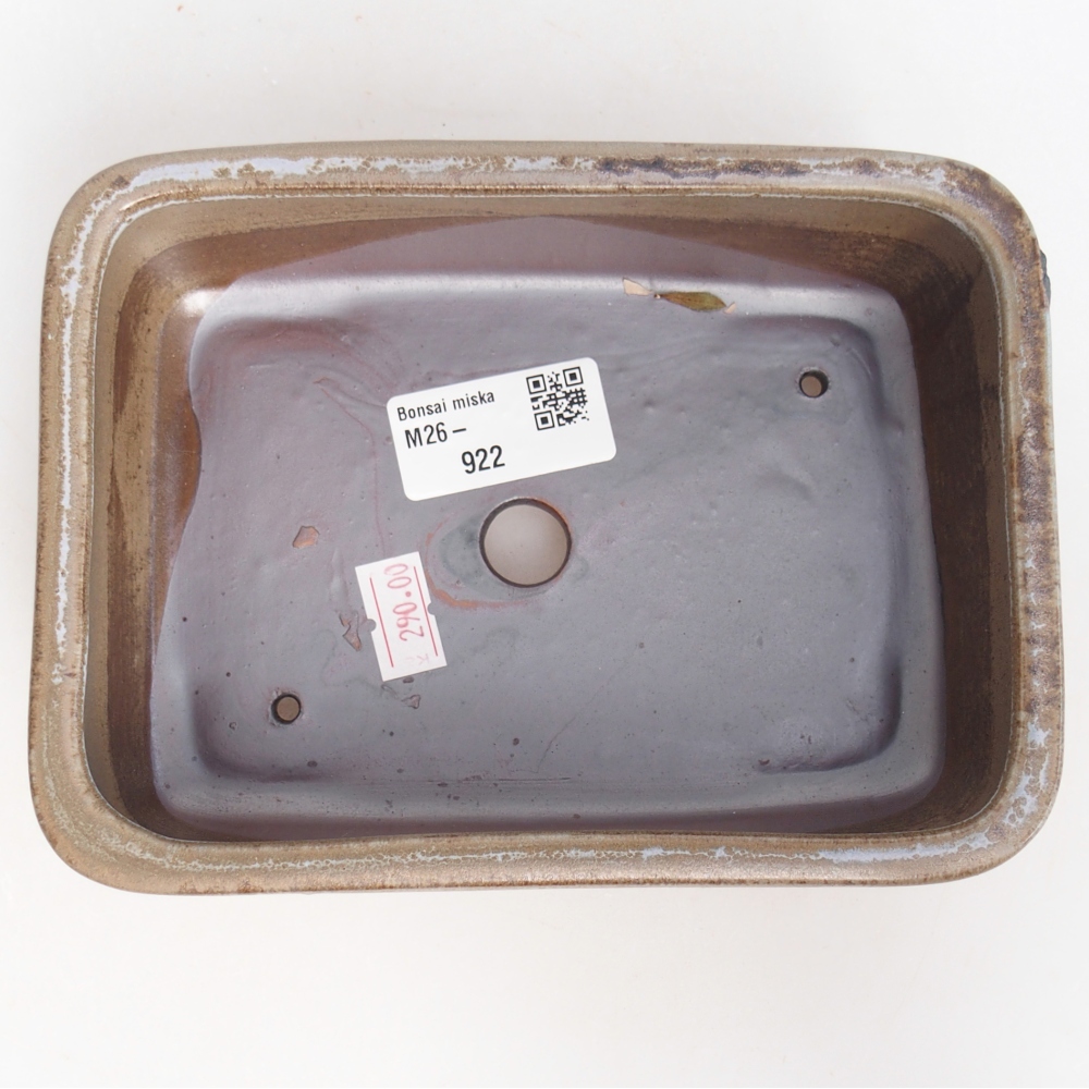 Ceramic bonsai bowl 16,5 x 12 x 5,5 cm, blue-grey